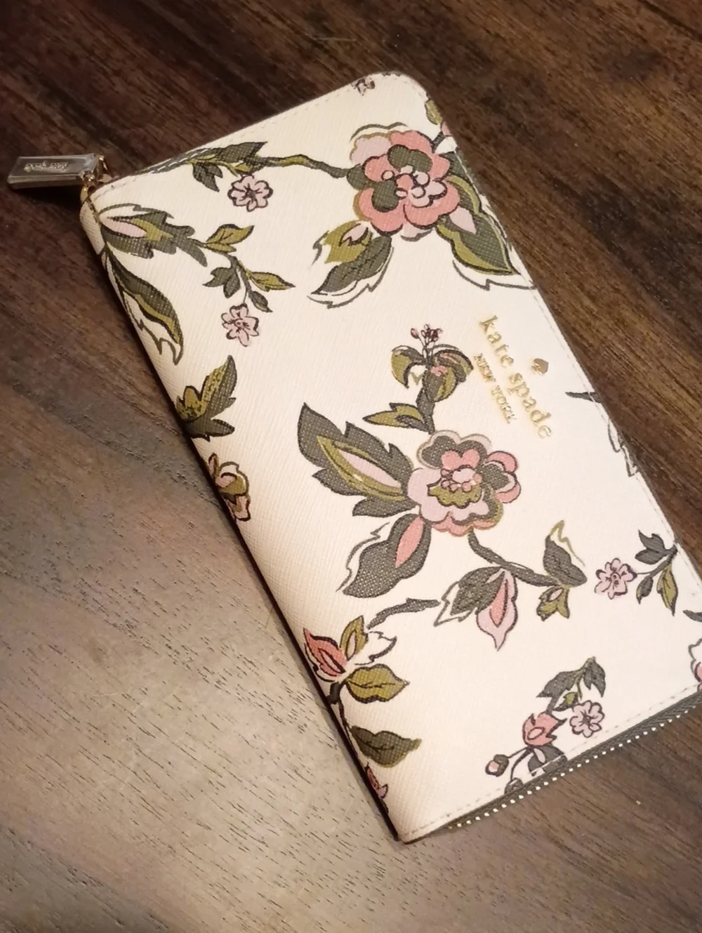 Kate spade floral zip around wallet